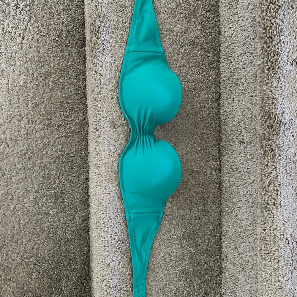 VS Teal bandeau bikini top 36B